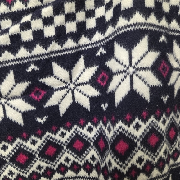 GAP Fair Isle Flannel Pajama Pants Navy XL - Picture 4 of 9